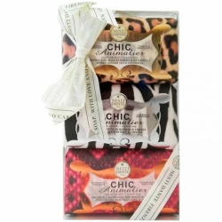 Set Trio, Nesti Dante, Chic Animalier, Calmant, Bucată de săpun, 3 buc, 250 g