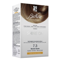 BioNike, Shine On, Vopsea permanentă de păr, 7.3 Golden BLonde, 145 ml