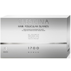 Labo, Crescina Follicular Islands 1700, Pentru stimularea creșterii, Ser tratament în fiole, Pentru scalp, Pentru femei, 10 +10 buc