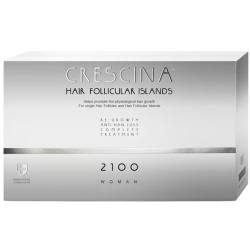 Labo, Crescina Follicular Islands 2100, Pentru stimularea creșterii, Ser tratament în fiole, Pentru scalp, Pentru femei, 10 +10 buc