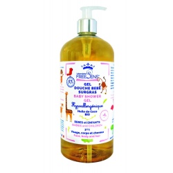 Laboratoire Freesens, Freesens, Gel de duș și șampon 2 în 1, Ulei de cocos, 1000 ml