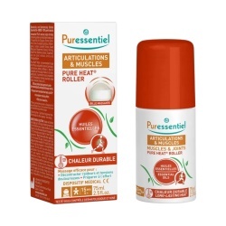 Puressentiel, Pure Heat, Uleiuri esențiale, Ulei de corp roll-on, Pentru articulații și mușchi, 75 ml