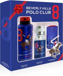 Set Beverly Hills Polo Club: 1982 - Sport 8, Eau De Toilette, For Men, 50 ml