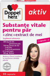 Supliment alimentar DOPPELHERZ AKTIV SUBSTANTE VITALE PENTRU PAR, 30 capsule