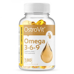 Supliment nutritiv complex de proteine sub forma de capsule din plante, Omega 3-6-9, OstroVit, 180 capsule