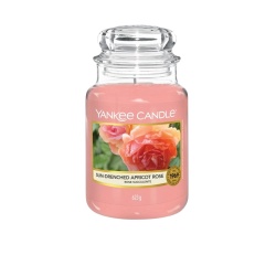 Yankee Candle, Sun-Drenched Apricot Rose, Sun Drenched Apricot, Nectarine Blossom, Scented Candle, 623 g
