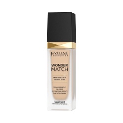 Eveline Cosmetics, Wonder Match Skin Absolute Perfection, Liquid Foundation, 10, Light Vanilla, 30 ml
