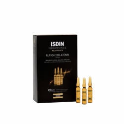 Isdin, Isdinceutics Flavo-C Melatonin Repair Night Serum, Brightening, Ampoules Treatment Serum, Aging, For Face, For Women, 30 pcs, 60 ml