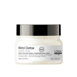 L'Oreal Professionnel, Serie Expert Metal Detox, Glicoamină + Ionene, Mască cremă pentru tratamentul părului, Protector anti-depunere, 250 ml