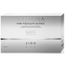 Labo, Crescina Follicular Islands 2100, For Growth Stimulation, Ampoules Treatment Serum, For Scalp, For Men, 10 +10 pcs