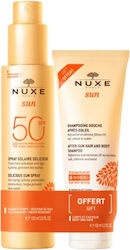 Set Nuxe: Sun, After-Sun Shampoo, For Hair & Body, 100 ml + Sun, Sunscreen Spray, SPF 50, 150 ml