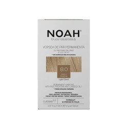 Vopsea de par naturala, Blond deschis, 8.0, Noah, 140 ml