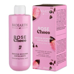 Bioearth, Rose Choco, Cleansing & Exfoliating, Gel de duș, Pentru toate tipurile de piele, 250 ml