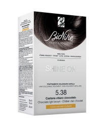 BioNike, Shine On, Vopsea permanentă de păr, 538 Light Chocolate Brown, 145 ml