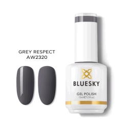 Bluesky, Bluesky, Glossy Shine Finish, Semi-Permanent Nail Polish, Grey Respect, 15 ml
