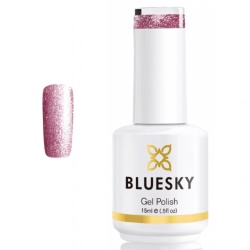 Bluesky, Bluesky, Shimmer Glitter, Semi-Permanent Nail Polish, Grapefruit Sparkle, 15 ml