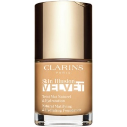 Clarins, Skin Illusion Velvet Foundation, Mat, Fond de ten lichid, 105.5W, 30 ml