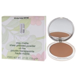 Clinique, Stay-Matte, Mat, Pudră compactă, 03, Rămâi bej, 7.6 g