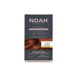 Noah, Color In Oil, Ulei de colorare permanentă a părului, 7.44 Intense Copper, 135 ml