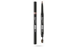 Pupa, Full, Fără parabeni, Definitor, Cu două capete, Creion pentru sprâncene cu cremă și perie 2-în-1, 002, Maro, 0.2 g