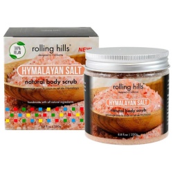 Rolling Hills, Himalayan Salt, Elimină impuritățile, Exfoliant pentru corp, 250 g
