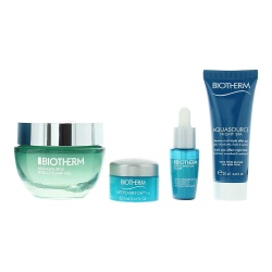 Set Biotherm: Aquasource Night Spa, Hydrating, Night, Balm, For Face, 20 ml + Aquasource Hyalu, Hyaluronic Acid, Hydrating, Plumping, Day, Gel, For Face, 50 ml + Life Plankton, Anti-Ageing, Morning & Evening, Eye Cream, 5 ml + Life Plankton Elixir,…