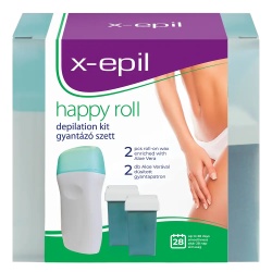 Set X-Epil: Happy Roll, Aloe Vera, Silky Finish, Depilatory Wax, Refill, Body, 2 pcs, 50 ml