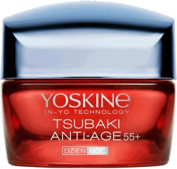 Yoskine, Tsubaki 55+, Anti-îmbătrânire, Zi & Noapte, Smântână, Față, 50 ml