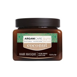 Arganicare, Coconut, Mască cremă pentru tratamentul părului, Hydrating & Nourishing, Săptămânal, 500