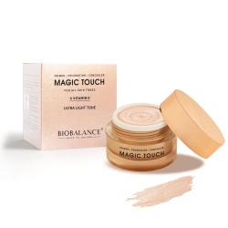 Bio Balance, Magic Touch, Brightening & Covering, Bază, corector și fond de ten 3-în-1, Ultra Light