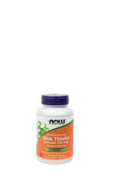 Extract de ciulin de lapte 750 mg Silymarin (600 mg), Putere maxima 90 Capsule Veg sustine sanatatea ficatului Now Foods - Img 1