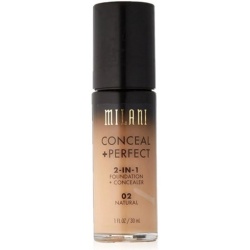 Milani, Conceal + Perfect, Fond de ten lichid și corector 2-în-1, 02, Natural, 30 ml
