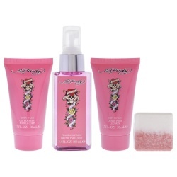 Set Ed Hardy: Ed Hardy, Scented Spray, For Women, 50 ml + Ed Hardy, Body Wash, 50 ml + Ed Hardy, Hydrates, Body Lotion, 50 ml + Ed Hardy, Cleansing, Bath Bomb