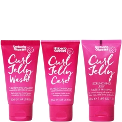 Set Umberto Giannini: Curl Jelly, Hair Styling Gel, Curl Definition & Frizz Control, Medium Hold, 50