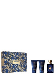 Set Versace: Dylan Blue, Eau De Toilette, For Men, 50 ml + Dylan Blue, Calming, After-Shave Balm, 50 ml + Dylan Blue, Shower Gel, For All Skin Types, 50 ml