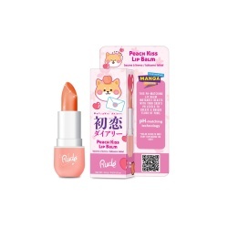 Balsam de buze pH-reactiv, care isi schimba culoarea, cu aroma de piersica, Peach Kiss, Manga Collection, Rude Cosmetics, 3.5 g
