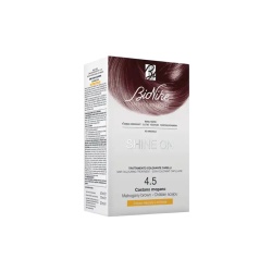 BioNike, Shine On, Vopsea permanentă de păr, 4.5 Mahogany Brown, 145 ml