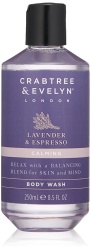 Crabtree & Evelyn, Lavender & Espresso, Calmant, Gel de duș, 250 ml