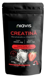 Creatina Monohidrata cu Vitamina C - Gust de Capsuni 200g