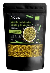 Spirale cu Mazare Verde si In Auriu Ecologice 250g