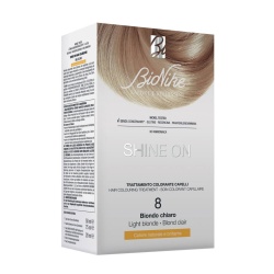 BioNike, Shine On, Vopsea permanentă de păr, 8 Light Blonde, 145 ml