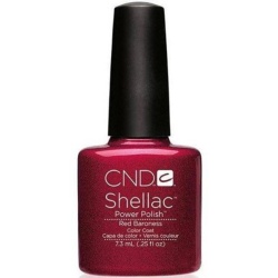 CND, Shellac, Gel, Semi-Permanent Nail Polish, Red Baroness, 7.3 ml