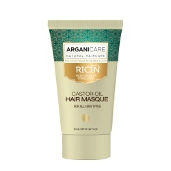 Masca travel size pentru stimularea cresterii parului, cu ulei de ricin pentru toate tipurile de par, Arganicare, 50 ml