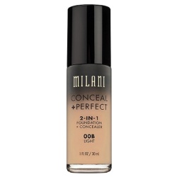 Milani, Conceal + Perfect, Natural, Fond de ten lichid și corector 2-în-1, 00B, Lumină, 30 ml