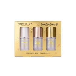 Profusion Cosmetics Scentsational! Set 3 x 85 ml spray parfumat pentru corp