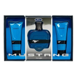 Set Ford: Mustang Blue, Eau De Toilette, For Men, 100 ml + Mustang Blue, Hydrating, After-Shave Balm, 100 ml + Mustang Blue, Hydrating, Body Wash, For Hair & Body, 100 ml