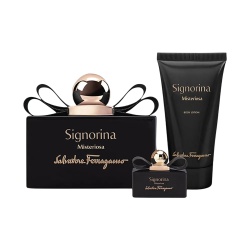 Set Salvatore Ferragamo: Signorina Misteriosa, Eau De Parfum, For Women, 50 ml + Signorina Misteriosa, Eau De Parfum, For Women, 5 ml + Signorina Misteriosa, Moisturizing, Body Lotion, 50 ml