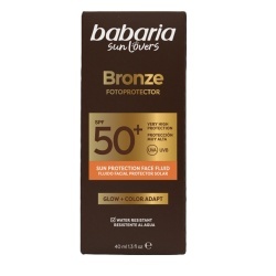 Babaria, Bronze Fotoprotector, Hidratant, Fluid de protecție solară, Pentru față, SPF 50+, 40 ml