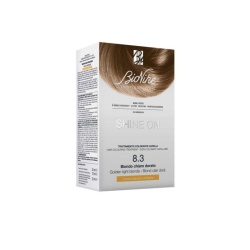 BioNike, Shine On, Vopsea permanentă de păr, 8.3 Light Golden Blonde, 145 ml