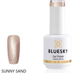 Bluesky, Bluesky, Shimmer Glitter, Semi-Permanent Nail Polish, Sunny Sand, 15 ml